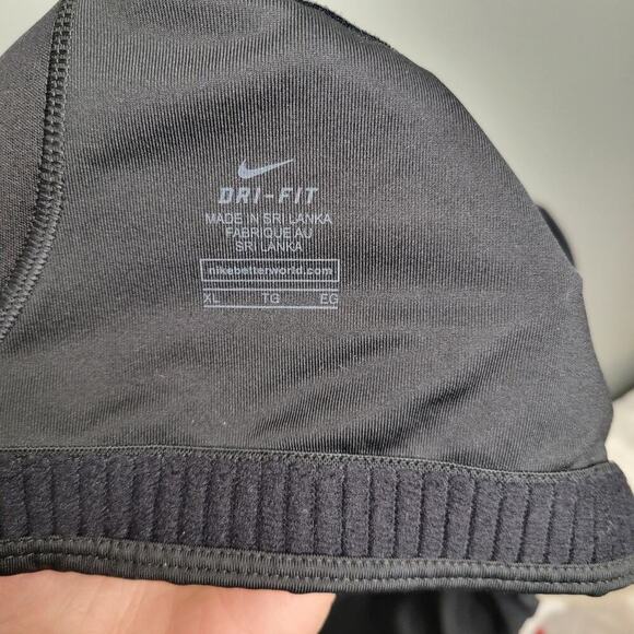 ASO Monica Friends Nike sports bra women's‎ size XL black white swoosh dri-fit - Picture 5 of 12